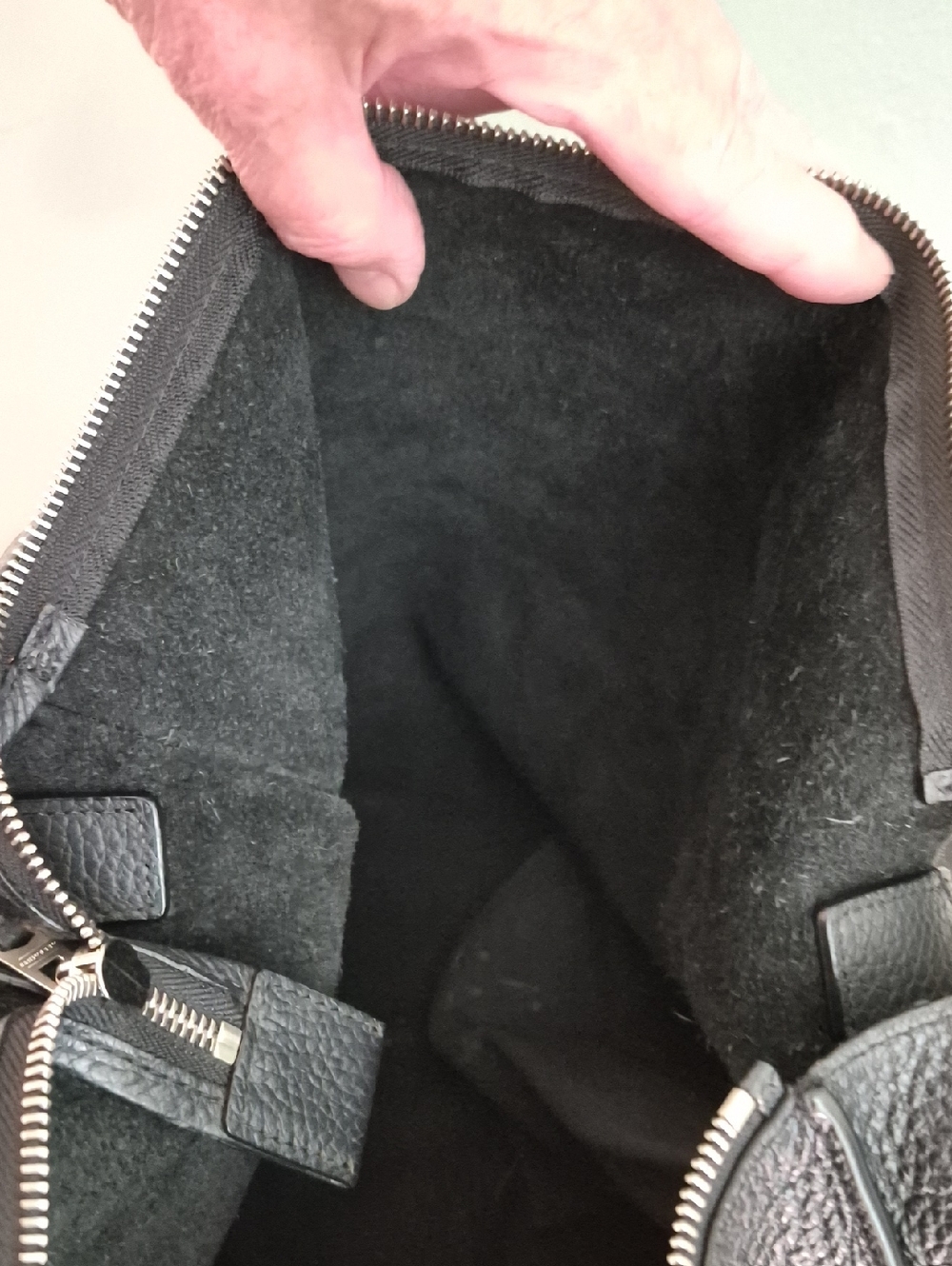 All Saints Black Leather Backpack Purse Tote Shoulder Bag - Picture 6 of 6